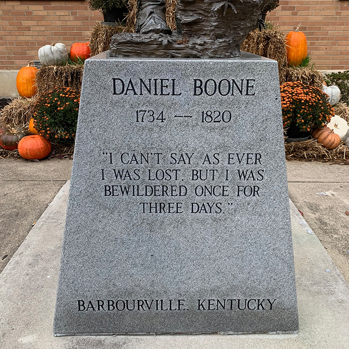 Tombstone for Daniel Boone